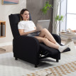 Fauteuil relax Nalac inclinable repose pieds extensible Noir