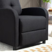 Fauteuil relax Nalac inclinable repose pieds extensible Noir