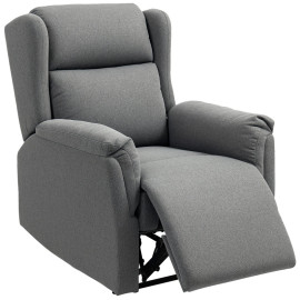 Fauteuil de relaxation Merenne inclinable repose pieds gris foncé