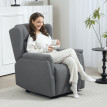 Fauteuil de relaxation Merenne inclinable repose pieds gris foncé