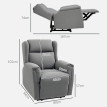 Fauteuil de relaxation Merenne inclinable repose pieds gris foncé