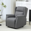 Fauteuil de relaxation Merenne inclinable repose pieds gris foncé