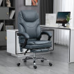 Chaise de Bureau Ilel Massage Chauffage Repose Pieds Gris