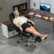 Chaise de bureau Yles massante chauffante inclinable repose pieds noir