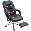 Chaise de bureau Yles massante chauffante inclinable repose pieds noir