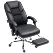 Chaise de bureau Yles massante chauffante inclinable repose pieds noir