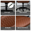 Chaise de Bureau Lorria Massage Ergonomique USB Marron