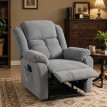 Fauteuil Camier releveur massage chauffage lombaire gris clair