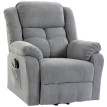 Fauteuil Camier releveur massage chauffage lombaire gris clair