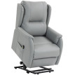 Fauteuil releveur Ylelenne électrique inclinable similicuir gris clair