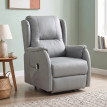 Fauteuil releveur Ylelenne électrique inclinable similicuir gris clair