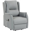 Fauteuil releveur Ylelenne électrique inclinable similicuir gris clair