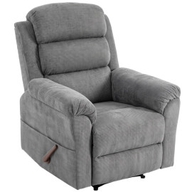 Fauteuil relax Celet massant chauffant appui tête réglable gris