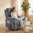 Fauteuil relax Celet massant chauffant appui tête réglable gris