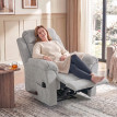 Fauteuil Elara massant inclinable chauffant gris clair