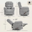 Fauteuil Elara massant inclinable chauffant gris clair