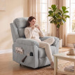 Fauteuil Elara massant inclinable chauffant gris clair