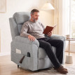 Fauteuil Elara massant inclinable chauffant gris clair