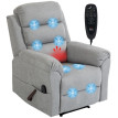Fauteuil Elara massant inclinable chauffant gris clair