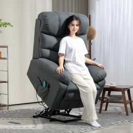 Aray fauteuil releveur inclinable électrique massage gris