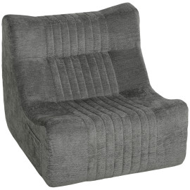Fauteuil modulable Julen design tissu chenille gris