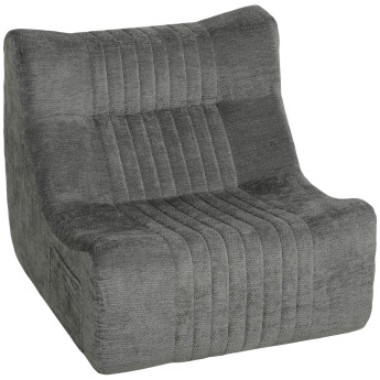 Fauteuil modulable Julen design tissu chenille gris