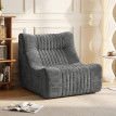 Fauteuil modulable Julen design tissu chenille gris