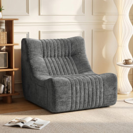 Fauteuil modulable Julen design tissu chenille gris