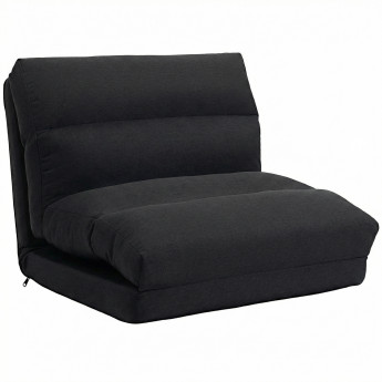 Fauteuil convertible Galilseon fauteuil paresseux inclinable tissu noir