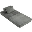 Chauffeuse Olouen convertible 1 place tissu chenille gris