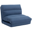 Fauteuil Jaec convertible inclinable tissu bleu foncé