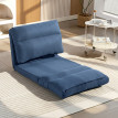 Fauteuil Jaec convertible inclinable tissu bleu foncé