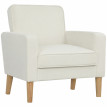 Fauteuil Mertaec nordique velours crème