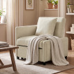 Fauteuil convertible Alvea 3 en 1 chaise longue lit beige