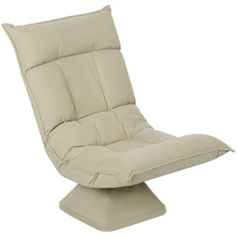 Selvaville Fauteuil relax pivotant inclinable velours beige