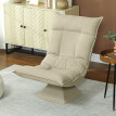 Selvaville Fauteuil relax pivotant inclinable velours beige