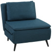 Fauteuil convertible Velsaiaville lit chaise longue 3 en 1 bleu foncé