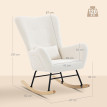 Fauteuil à bascule Nasaenine nordique bouclette crème