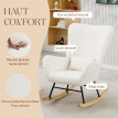 Fauteuil à bascule Nasaenine nordique bouclette crème