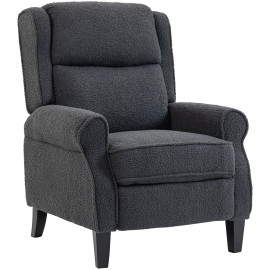 Peleet fauteuil relax inclinable bouclette anthracite