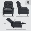 Peleet fauteuil relax inclinable bouclette anthracite