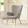 Fauteuil Léremont bouclette design oreilles gris