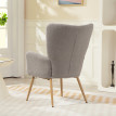 Fauteuil Léremont bouclette design oreilles gris