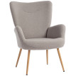 Fauteuil Léremont bouclette design oreilles gris