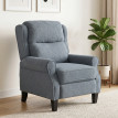 Fauteuil de relaxation Anmont inclinable bouclette gris