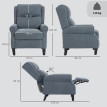 Fauteuil de relaxation Anmont inclinable bouclette gris