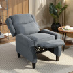Fauteuil de relaxation Anmont inclinable bouclette gris
