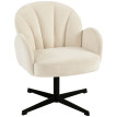 Fauteuil lounge Laiolac velours beige