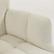 Fauteuil Rossetays avec repose pieds design bouclette crème noir