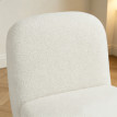 Carriou fauteuil lounge bouclette piètement doré blanc